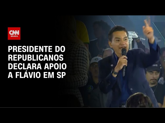 Presidente do Republicanos declara apoio à candidatura de Flávio em SP | AGORA CNN