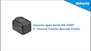 4 Inch Desktop TT Barcode Printer GA-2408T youtube video