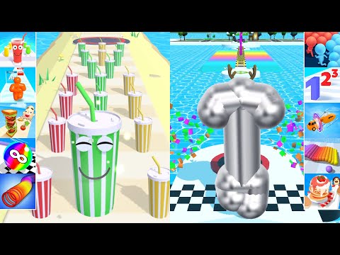 ✅ Satisfying Mobile Games 2023 - Tall Man Run vs Juice Run - All Levels Speedrun