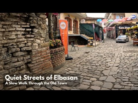 Elbasan Walking Tour – Calm Streets & City Fortress Walk in Albania 4K