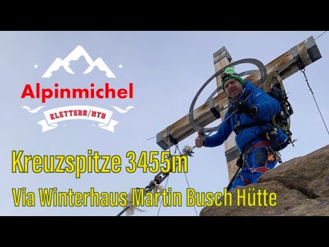 Kreuzspitze 3455m via Winterhaus Martin Busch Hütte im Oktober 2021