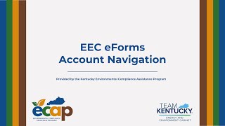 EEC eForms Account Navigation