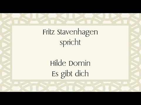 Hilde Domin „Es gibt dich“
