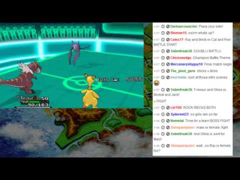 MK404 Plays Pokémon Y - Wi-Fi Double Battle with bindieevee vs. CalMc123 and MageEdge100