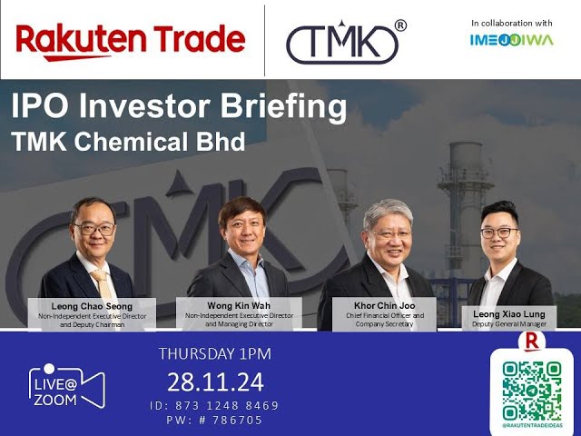 Rakuten Trade Ideas 🎯 Webinar - TMK Chemical Bhd