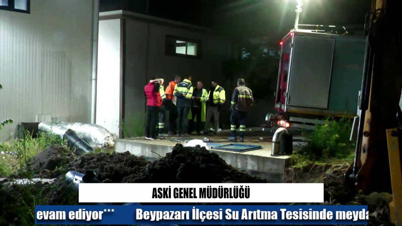 ASKİ - Beypazarı Su Arıtma Tesisinde meydana gelen arızanın onarım çalışması devam ediyor