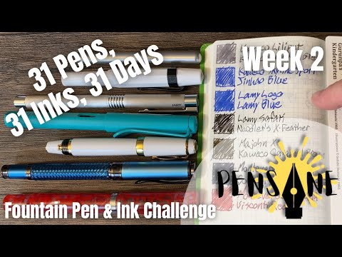 Fountain Pen Challenge: 31 Pens, 31 Inks, 31 Days | Week 2 Update #fountainpen #fountainpenink