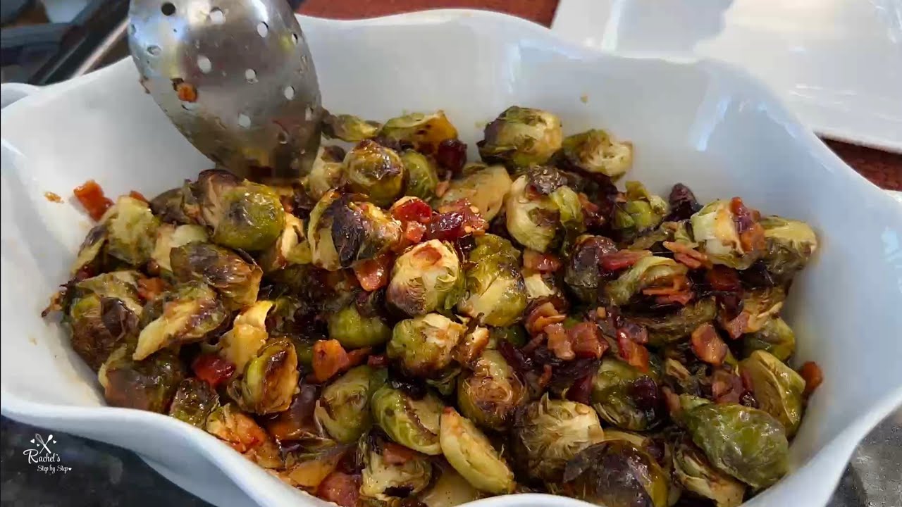 Maple Bourbon glazed Brussels Sprouts / so easy and delicious❤️