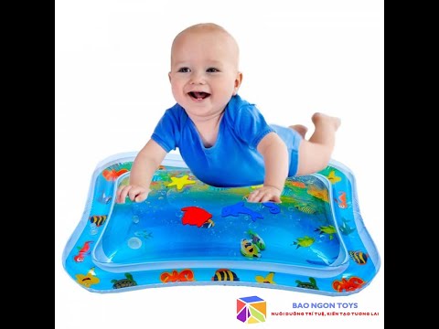 Thảm nước Tummy time cho bé nằm chơi giúp bé tập nằm sấp, tập bò, trườn, đồ chơi vận động quan trọng cho bé sơ sinh - BAO NGON TOYS - VD01