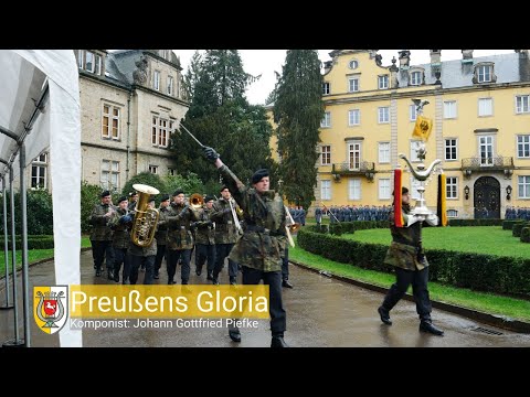 Ausmarsch Paradeaufstellung USH Lehrgruppe D / Heeresmusikkorps Hannover mit Preußens Gloria