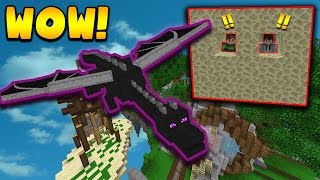 ENDER DRAGON SKYBASE TROLLING! (Minecraft Skywars 
