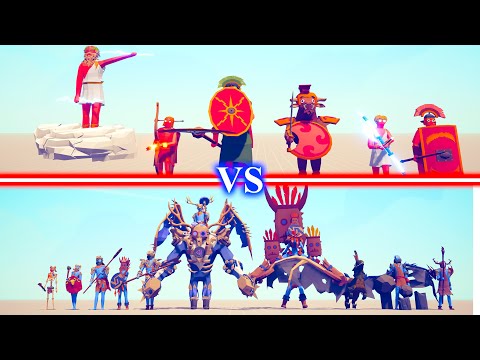 NEW ANCIENT Team vs NEW TRIBAL Team - Totally Accurate Battle Simulator TABS