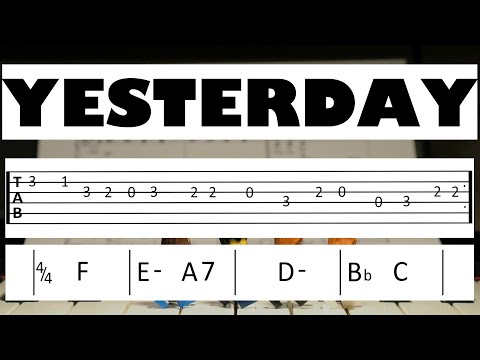 YESTERDAY cover (Guitar Tab w/ Chords)
