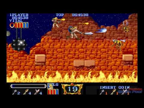 1990 Magic Sword (Arcade) Game Playthrough Retro game