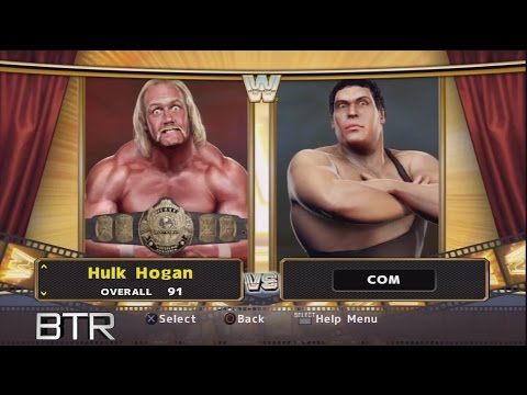 WWE Legends Of Wrestlemania Character Select Screen Including Imported SVR 2009 Superstars Roster