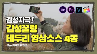 감성자극!  꿀렁이는 감성테두리 영상소스 4종! 프리미어프로/애프터이펙트 사용 가능 (feat.동백꽃 필 무렵 오프닝)