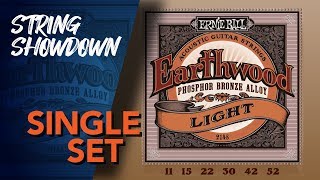 Video thumbnail for Guitar String Showdown: Single Set- Ernie Ball Earthwood Phosphor Bronze Acoustic Guitar Strings by J.Travlos