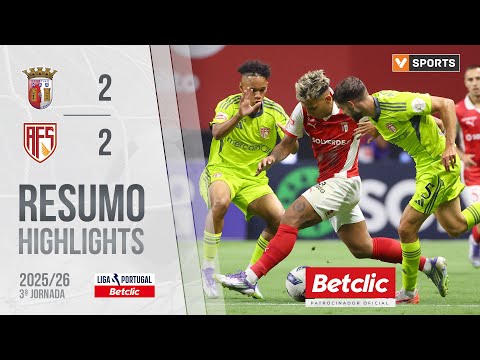 Resumo: Braga 2-2 AVS (Liga 25/26 #3)