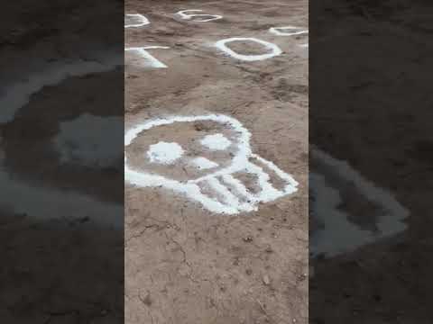 Aparece una pintada denunciando la misteriosa desaparición de 4.000 metros cuadrados de terreno forestal en Calahorra