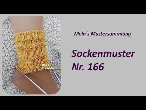 Sockenmuster Nr. 166 - Strickmuster in Runden stricken / Socks knitting pattern