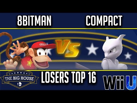 The Big House 8  LOSERS TOP 16 - AMG | 8bitman (Diddy Kong, ROB) vs  Compact (Mewtwo)