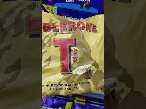 Tiny Toblerone Overload 🍬🍬🍫🍫  #asmr #shorts #trending #toblerone #chocolate