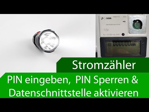 Set up a digital electricity meter (PIN entry / PIN lock / more functions / IR data sensor)