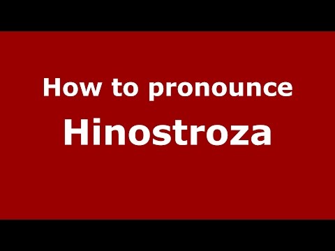 How to pronounce Hinostroza (Spanish/Argentina) - PronounceNames.com