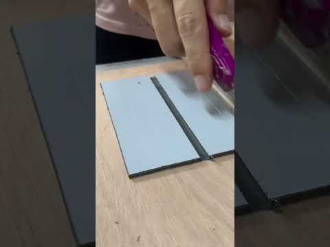 Share a method for slotting and bending aluminum composite panels.