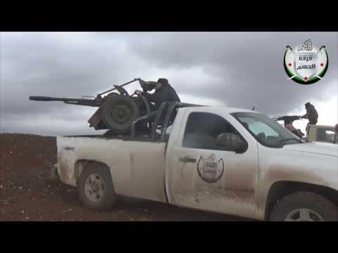 استهداف مقرات تنظيم داعش بالرشاشات الثقيلة في الشركة الليبية في جلين في ريف درعا من قبل فرقة الحسم