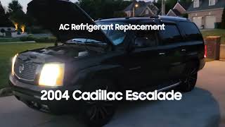 Air Conditioner Refrigerant ( Freon ) DIY Replacement in Car Truck SUV - Cadillac Escalade