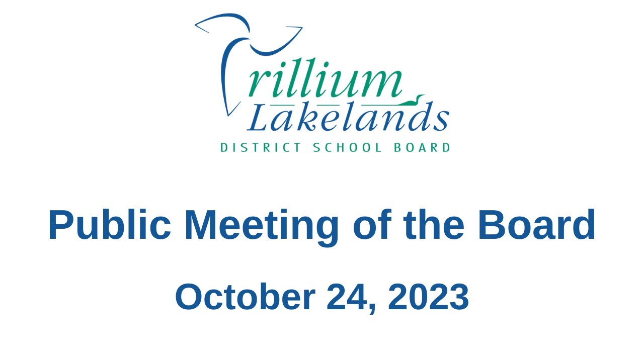 October 24, 2023 Public Meeting of the Board