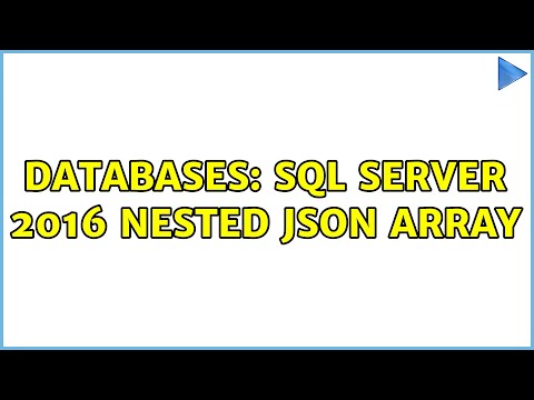 Databases Sql Server 2016 Nested Json Array 2 Solutions
