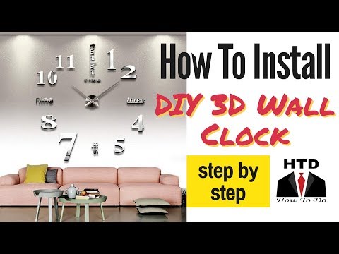 3d wall clock/ turn your wall into a big 3d wall clock