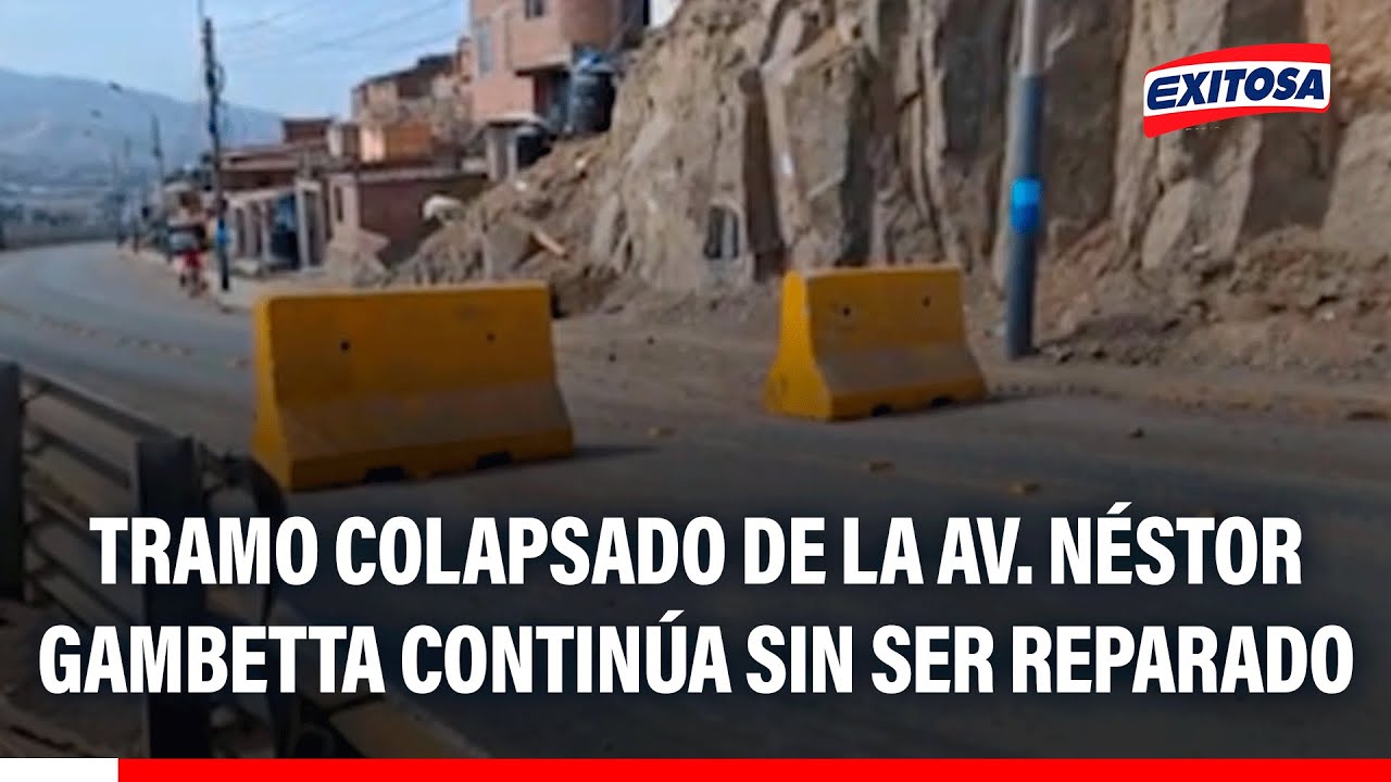 🔴🔵 Ventanilla: Tramo colapsado de la Av. Néstor Gambetta continúa sin ser reparado