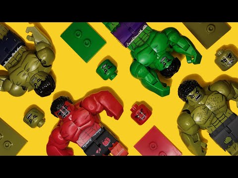 LEGO Hulk (Lou Ferrigno) | Hulk (Edward Norton) | Comic Hulk | Red Hulk | Unofficial Minifigure