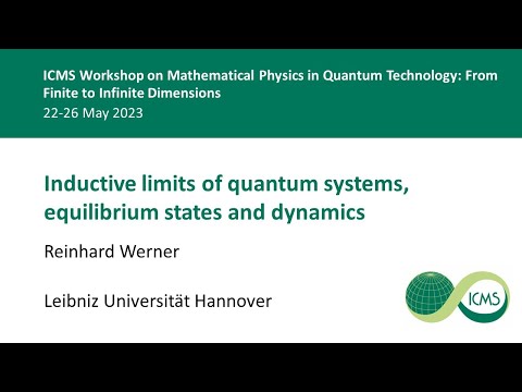 Inductive limits of quantum systems, equilibrium states and dynamics, Reinhard Werner - 26/05/23