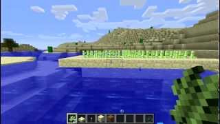 How to find sugar cane and grow it in minecraft - simple/quick minecraft 1.4.2 tutorial [HD]