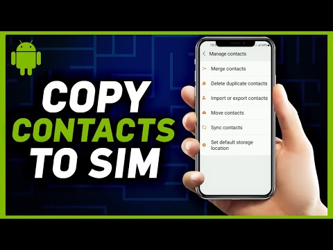 How to Copy Contacts from Android to SIM