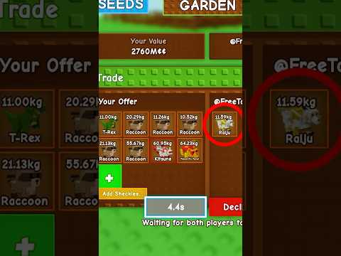 The Craziest Raiju Trade In Grow A Garden! 😱