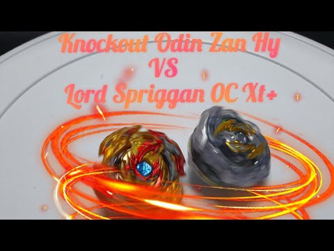 Knockout Odin Zan Hybrid VS Lord Spriggan 0 Cross Xtend Plus in 5 Round Battle -Takara Tomy Beyblade