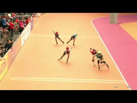 Atlit Indonesia di European Cup Inline Speed Skating 2023, Arena Geisengen, Cadet Men 500m+D 1/4 #3