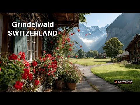 Grindelwald, Schweiz – Dorfrundgang – Die schönsten Schweizer Dörfer 4K ASMR