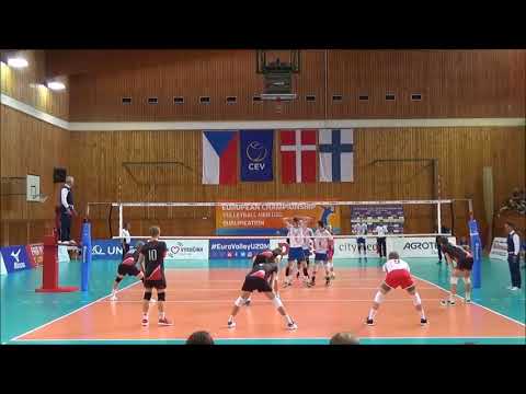 Denmark vs. Czech Republic 3-1 - Volleyball men's U20 European Championships Qualification