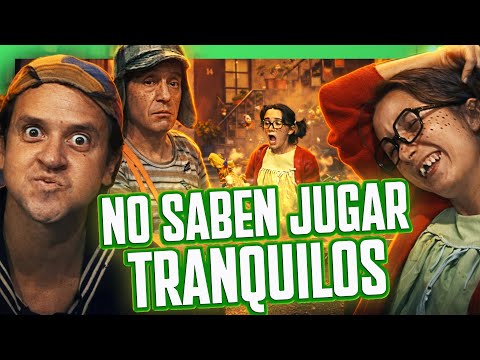 El Chavo, Quico y la Chilindrina juegan al avioncito