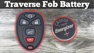 2009 - 2017 Chevy Traverse Remote Key Fob Battery Change - How To Remove & Replace Fob Batteries