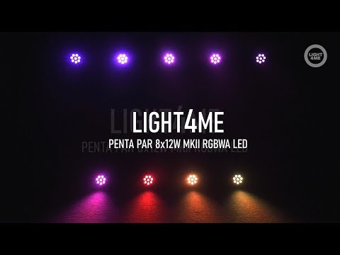 LIGHT4ME PENTA PAR 8x12W MKII RGBWA SLIM – professional stage lighting