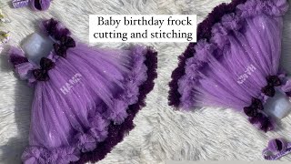 Baby birthday dress cutting and stitching