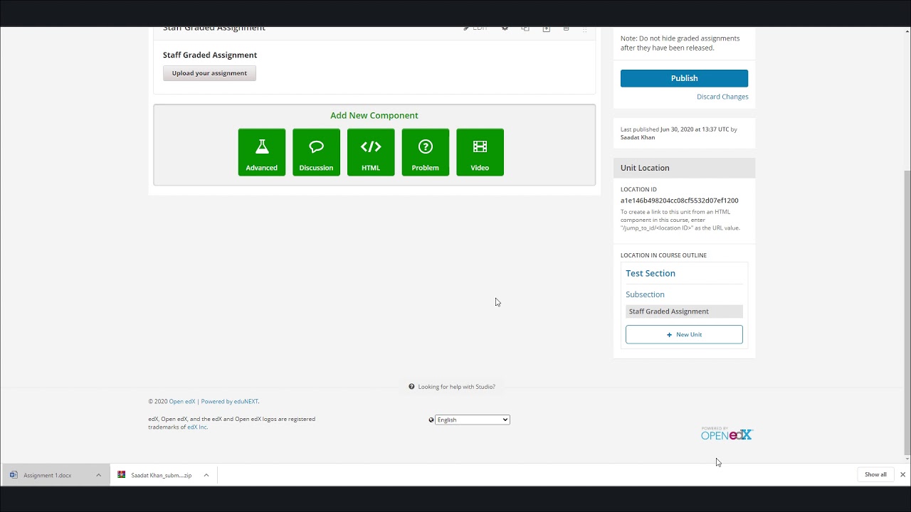 Staff Graded Assignment | BuX | Open edX - Full Tutorial