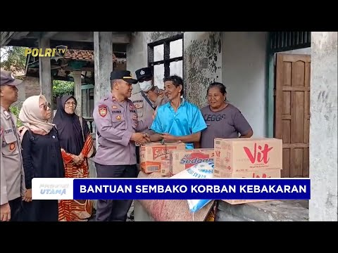 POLRES KEBUMEN SALURKAN BANTUAN SEMBAKO UNTUK KORBAN KEBAKARAN BUAYAN